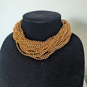 Vintage Gold Beaded Necklace
